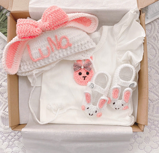 Newborn outfit – Knit Baby Clothes - A Gift for Full Month Celebration or Birthday